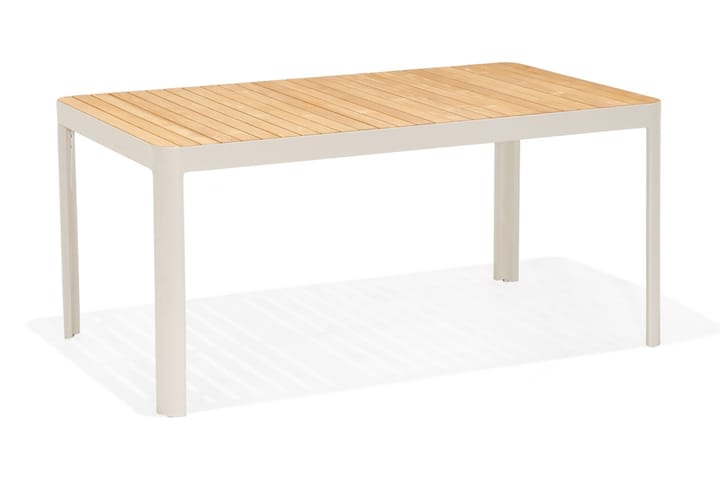 Ruokapöyt�ä Portals 161 cm - Valkoinen/Puu - Ruokapöytä terassille