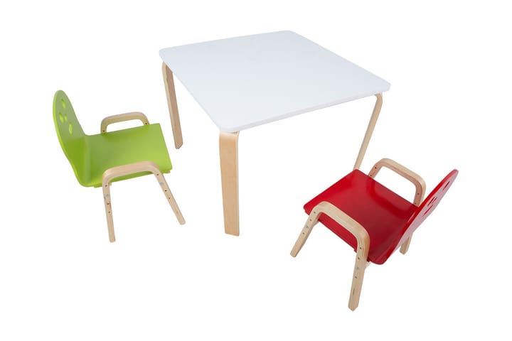 Lastenpöytä Happy 75x75xH50 cm Valkoinen - Huonekalut - Lasten kalusteet - Lasten pöydät - Puuhastelupöytä - Leikkipöytä