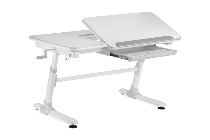 Piirustuspöytä Friscadu - Valkoinen/Harmaa - Huonekalut - Pöydät & ruokailuryhmät - Työpöytä - Kirjoituspöytä