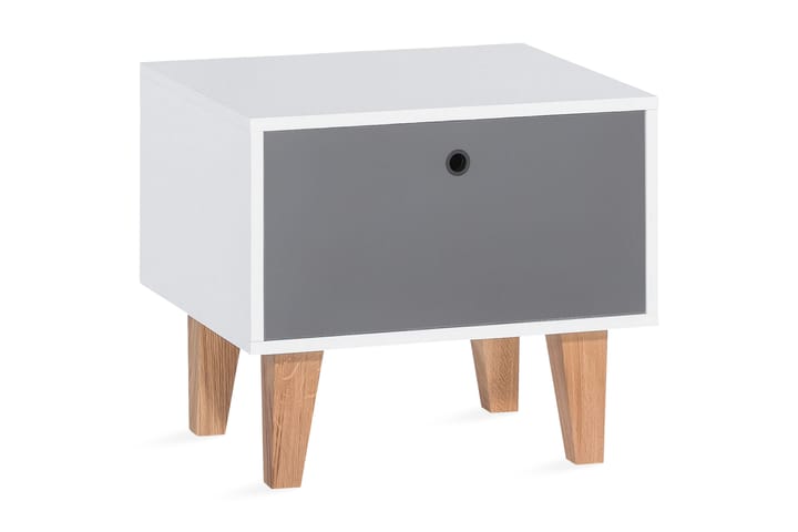 Yöpöytä Concept Valkoinen/Luonnonväri - VOX - Huonekalut - Lasten kalusteet - Lasten pöydät - Lasten yöpöytä