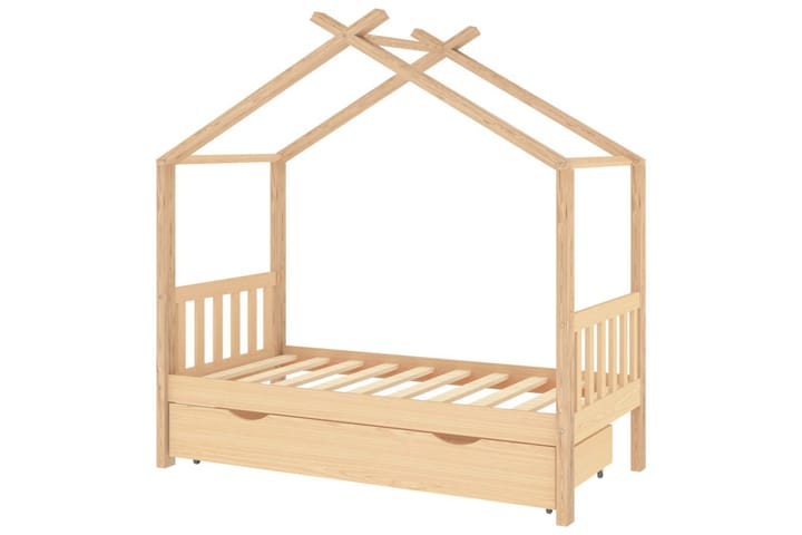Lasten sängynrunko laatikolla täysi mänty 80x160 cm - Huonekalut - Lasten kalusteet - Lastensängyt & juniorisängyt - Talosänky