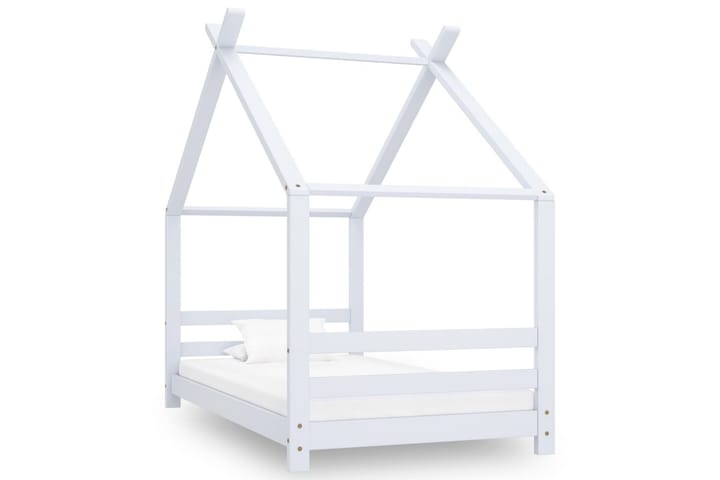 Lasten sängynrunko valkoinen täysi mänty 80x160 cm - Sisustustuotteet - Lastenhuoneen sisustus - Lastenhuoneen koristeet