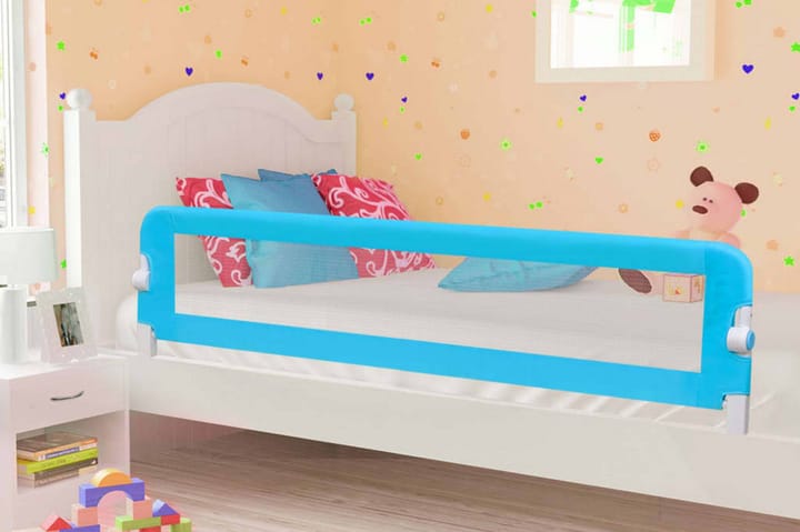 Turvalaita sänkyyn polyesteri 180x42 cm sininen - Sininen - Huonekalut - Lasten kalusteet - Lastensängyt & juniorisängyt