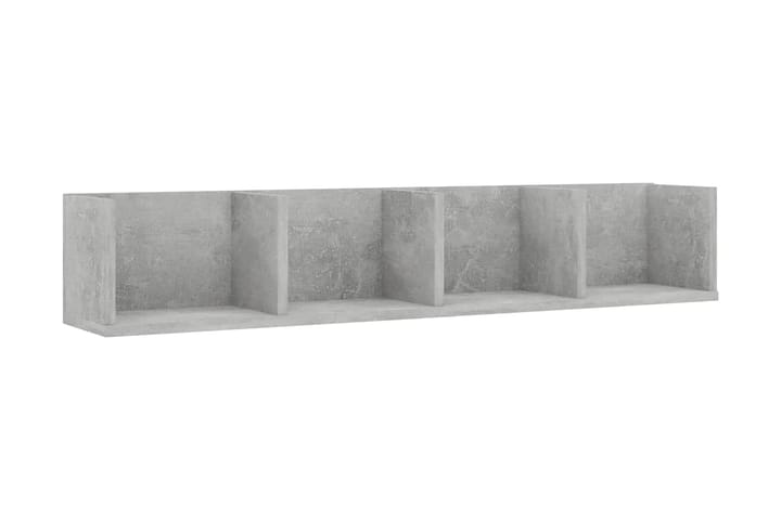 CD-seinähylly betoninharmaa 100x18x18 cm lastulevy - Harmaa - Huonekalut - TV- & Mediakalusteet - CD-hyllyt & DVD-hyllyt