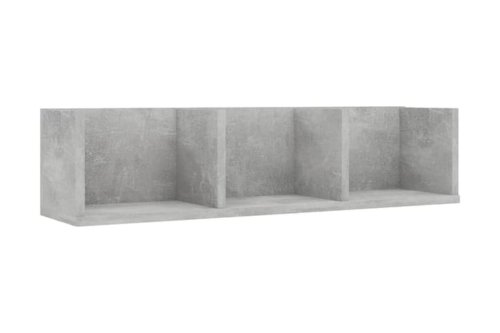 CD-seinähylly betoninharmaa 75x18x18 cm lastulevy - Harmaa - Huonekalut - TV- & Mediakalusteet - CD-hyllyt & DVD-hyllyt