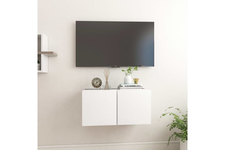 Seinäkiinnitettävä TV-taso valkoinen 60x30x30 cm - Huonekalut - TV- & Mediakalusteet - TV-kaapit