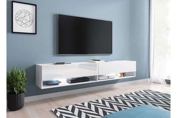 TV-taso Lourmais 180 cm RGB LED - Valkoinen - Huonekalut - TV- & Mediakalusteet - TV-kaapit