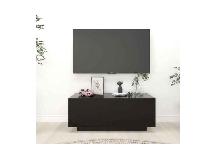 TV-taso musta 100x35x40 cm lastulevy - Huonekalut - TV- & Mediakalusteet - TV-kaapit