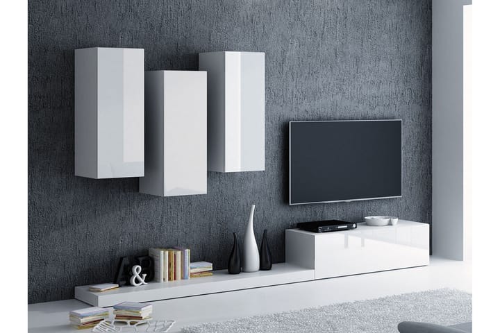 TV-kalustesarja Pixel 30x42x190 cm - Valkoinen - Huonekalut - TV- & Mediakalusteet - TV-kalustepaketti