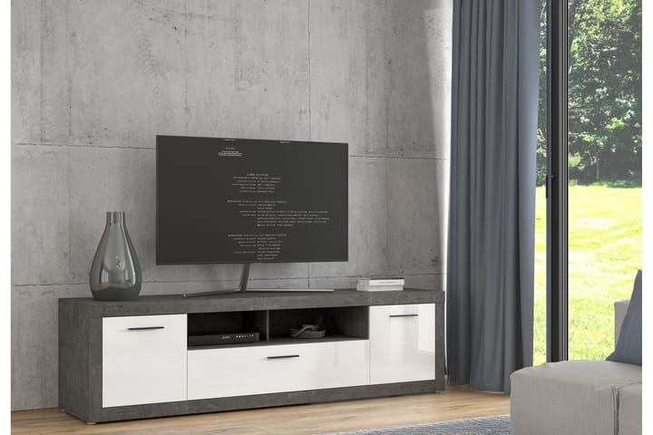 TV-taso Belchin 213 cm - Harmaa/Valkoinen - Huonekalut - TV- & Mediakalusteet - Tv-tasot & Mediatasot