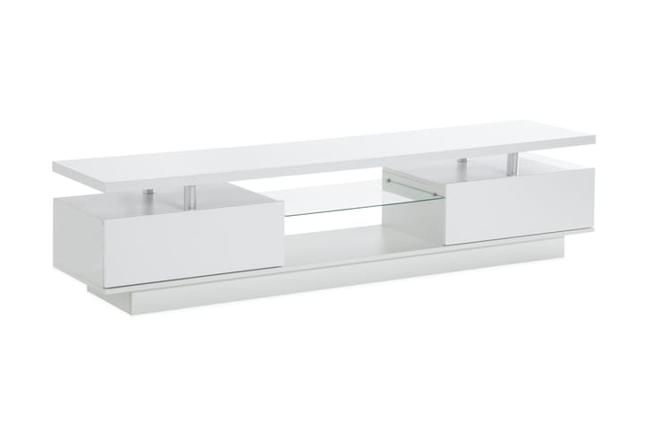 TV-taso Laritstorp 180 cm 2 hyllyä LED-valaistus - Valkoinen - Huonekalut - Pöydät & ruokailuryhmät - Sohvapöytä