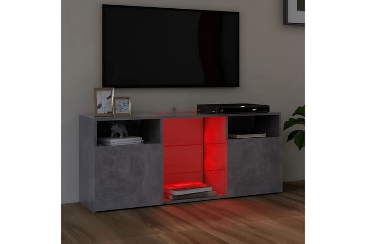 TV-taso LED-valoilla betoninharmaa 120x30x50 cm - Huonekalut - TV- & Mediakalusteet - Tv taso & Mediataso