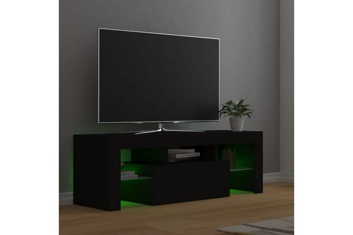 TV-taso LED-valoilla musta 120x35x40 cm - Huonekalut - TV- & Mediakalusteet - Tv taso & Mediataso
