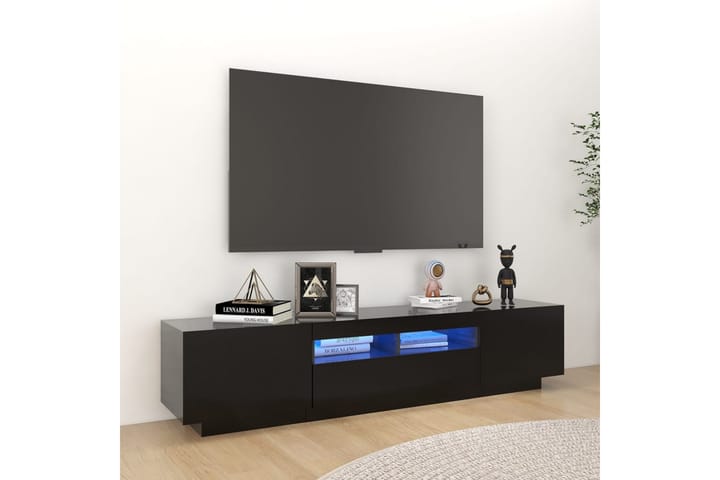 TV-taso LED-valoilla musta 180x35x40 cm - Musta - Huonekalut - TV- & Mediakalusteet - Tv taso & Mediataso
