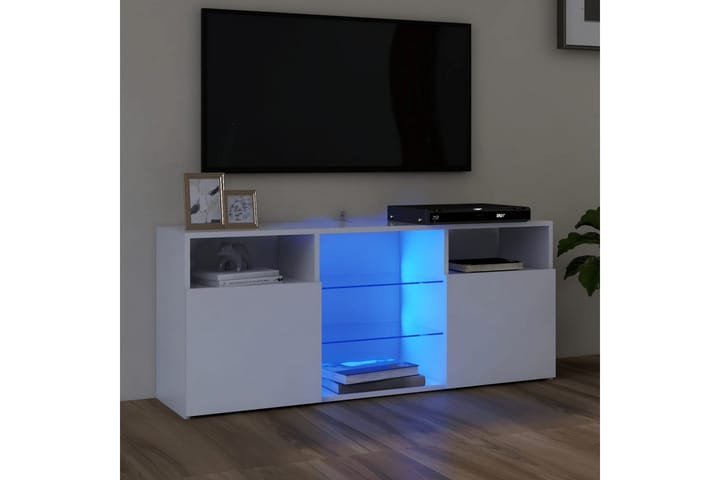 TV-taso LED-valoilla valkoinen 120x30x50 cm - Huonekalut - TV- & Mediakalusteet - Tv taso & Mediataso