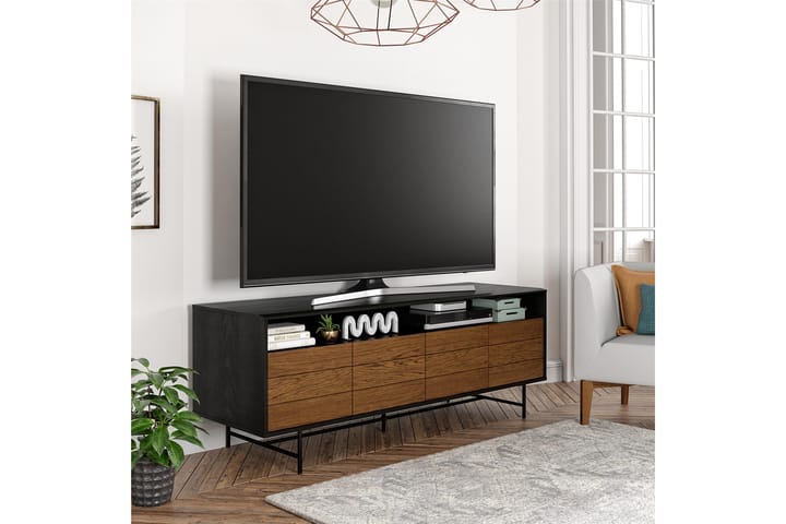TV-taso Reznor 157,5x49,5 cm Musta/Ruskea - Dorel Home - Huonekalut - TV- & Mediakalusteet - Tv taso & Mediataso