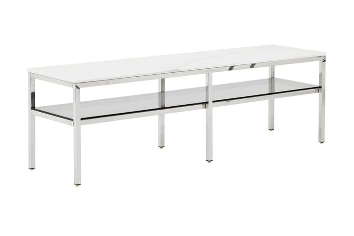 TV-taso Riseine 160 cm - Valkoinen/Teräs - Huonekalut - Pöydät & ruokailuryhmät - Apupöytä & sivupöytä - Tarjotinpöytä & pikkupöytä