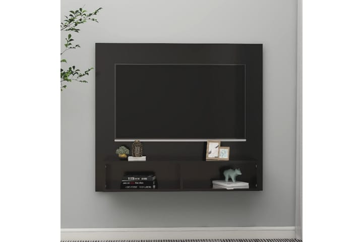 TV-taso seinälle musta 102x23,5x90 cm lastulevy - Musta - Huonekalut - TV- & Mediakalusteet - Tv-tasot & Mediatasot