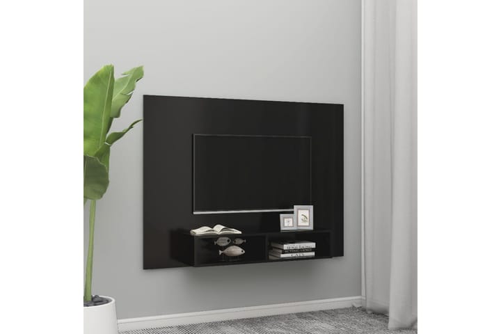 TV-taso seinälle musta 135x23,5x90 cm lastulevy - Musta - Huonekalut - TV- & Mediakalusteet - Tv taso & Mediataso