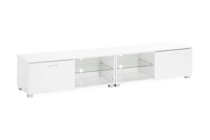 TV-taso Terisa 200 cm LED-valaistus - Valkoinen - Puutarhakalusteet - Terassipöydät - Sivupöydät ulos