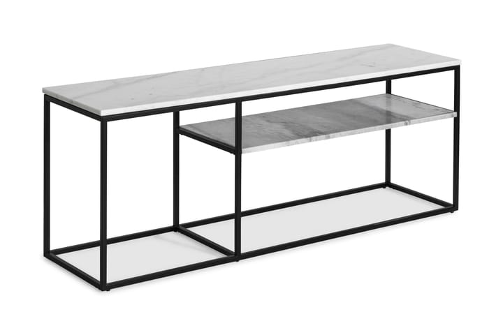 TV-taso Titania 145 cm Marmori - Valkoinen/Musta/Harmaa - Huonekalut - Pöytä & ruokailuryhmä - Apupöytä & sivupöytä - Tarjotinpöytä & pikkupöytä