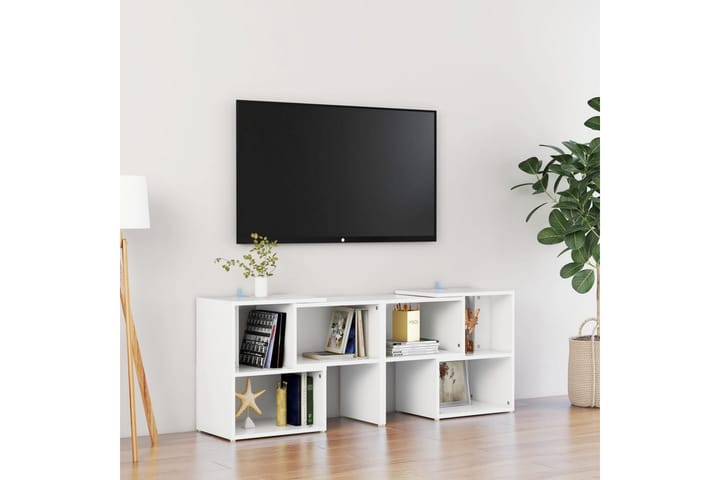 TV-taso valkoinen 104x30x52 cm lastulevy - Valkoinen - Huonekalut - TV- & Mediakalusteet - Tv taso & Mediataso