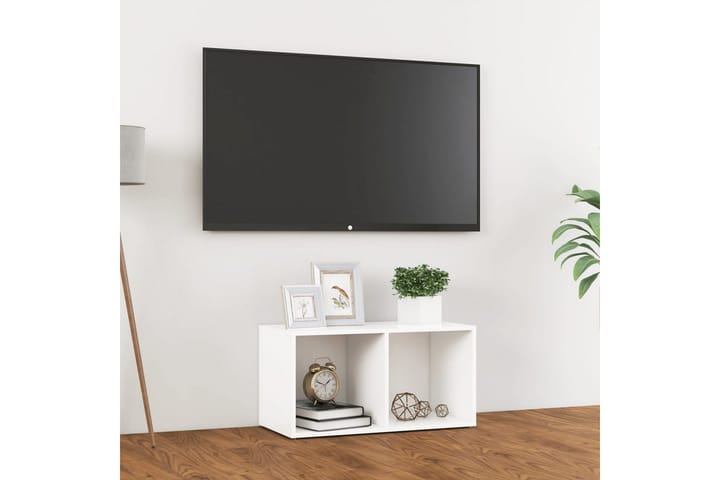 TV-taso valkoinen 72x35x36,5 cm lastulevy - Valkoinen - Huonekalut - TV- & Mediakalusteet - Tv-tasot & Mediatasot