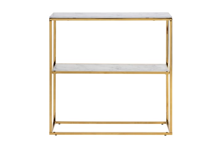 Apupöytä Alisma 80 cm - Lasi/Valkoinen/Kulta - Huonekalut - Pöydät & ruokailuryhmät - Apupöytä & sivupöytä - Konsolipöytä