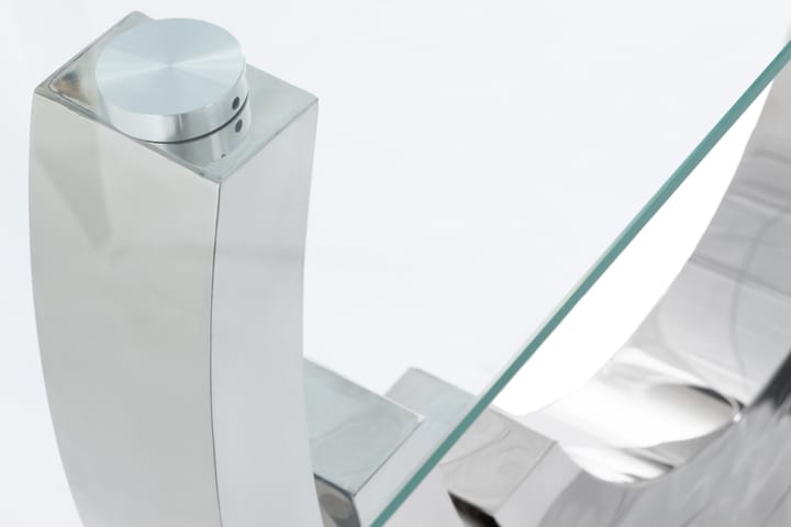 Apupöytä Climent 120 cm - Ruostumaton/Lasi/Läpinäkyvä - Huonekalut - Pöytä & ruokailuryhmä - Apupöytä & sivupöytä - Konsolipöytä