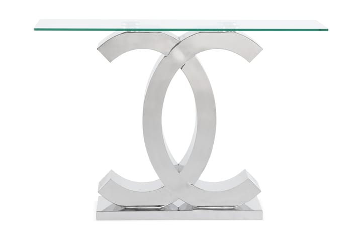 Apupöytä Decora 120 cm - Ruostumaton/Lasi/Läpinäkyvä - Huonekalut - Pöydät & ruokailuryhmät - Apupöytä & sivupöytä - Konsolipöytä