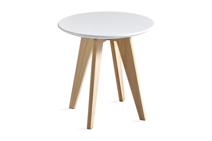 Apupöytä Galina 40 cm Pyöreä - Valkoinen - Huonekalut - Pöydät & ruokailuryhmät - Apupöytä & sivupöytä - Lamppupöytä
