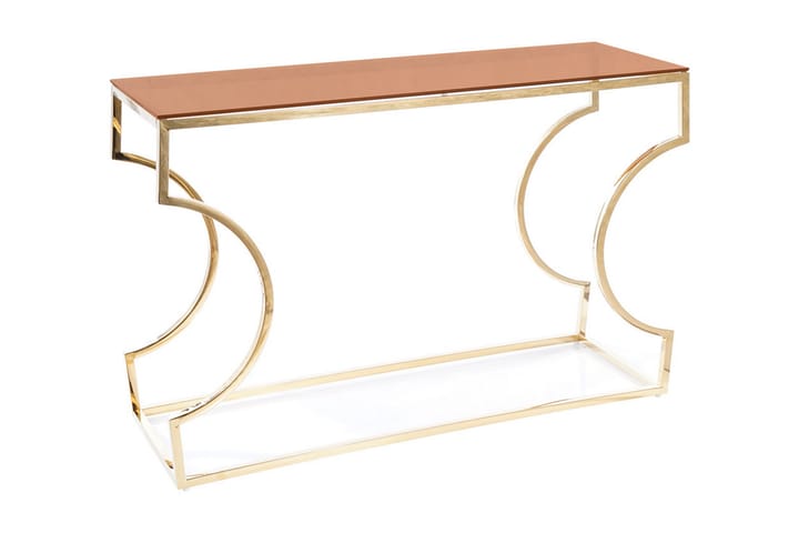 Apupöytä Kitsuki 120 cm - Meripihka/Lasi/Kulta - Huonekalut - Pöydät & ruokailuryhmät - Apupöytä & sivupöytä - Konsolipöytä