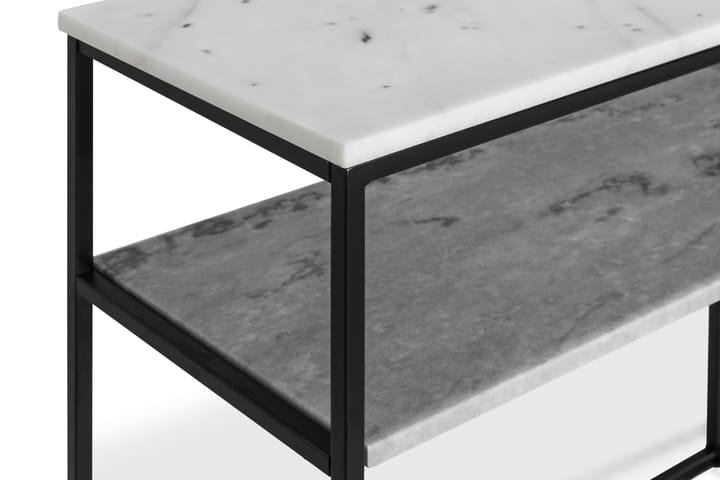 Apupöytä Titania 120 cm Marmori - Valkoinen/Harmaa/Musta - Huonekalut - Pöydät & ruokailuryhmät - Apupöytä & sivupöytä - Konsolipöytä