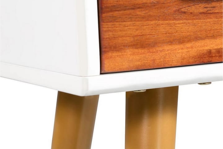 Konsolipöytä akaasiapuu 70x30x75 cm - Valkoinen - Huonekalut - Pöydät & ruokailuryhmät - Apupöytä & sivupöytä - Konsolipöytä