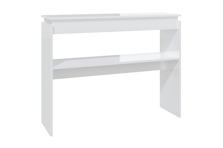 Konsolipöytä korkeakiilto valkoinen 102x30x80 cm lastulevy - Valkoinen - Huonekalut - Pöytä & ruokailuryhmä - Apupöytä & sivupöytä - Konsolipöytä