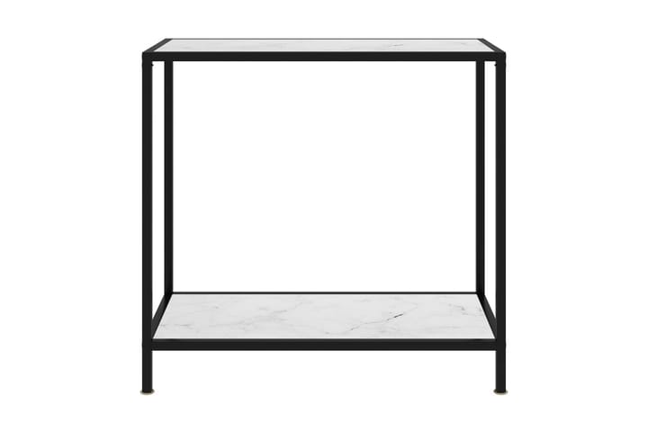 Konsolipöytä valkoinen 80x35x75 cm karkaistu lasi - Valkoinen - Huonekalut - Pöytä & ruokailuryhmä - Apupöytä & sivupöytä - Tarjotinpöytä & pikkupöytä