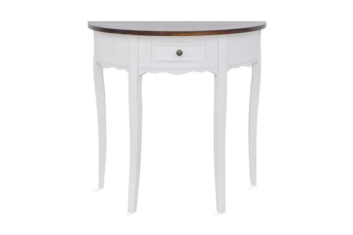 puolipyöreä sivupöytä vetolaatikolla Ruskea pöytälevy - Valkoinen - Huonekalut - Pöydät & ruokailuryhmät - Apupöytä & sivupöytä - Konsolipöytä