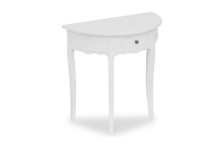 Puolipyöreä sivupöytä vetolaatikolla Valkoinen - Valkoinen - Huonekalut - Pöytä & ruokailuryhmä - Apupöytä & sivupöytä - Konsolipöytä