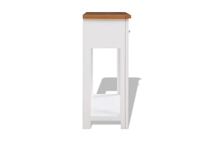 Sivupöytä 83x30x73 cm täystammi - Valkoinen - Huonekalut - Pöytä & ruokailuryhmä - Apupöytä & sivupöytä - Konsolipöytä