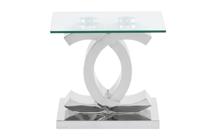 Sivupöytä Decora 50 cm - Ruostumaton/Lasi/Läpinäkyvä - Huonekalut - Pöydät & ruokailuryhmät - Apupöytä & sivupöytä - Konsolipöytä