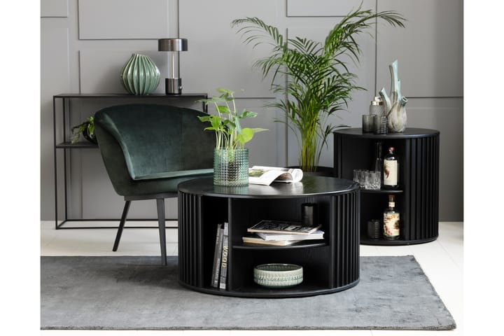 Apupöytä Venim 35x90x80 cm - Musta - Huonekalut - Pöytä & ruokailuryhmä - Apupöytä & sivupöytä - Lamppupöytä