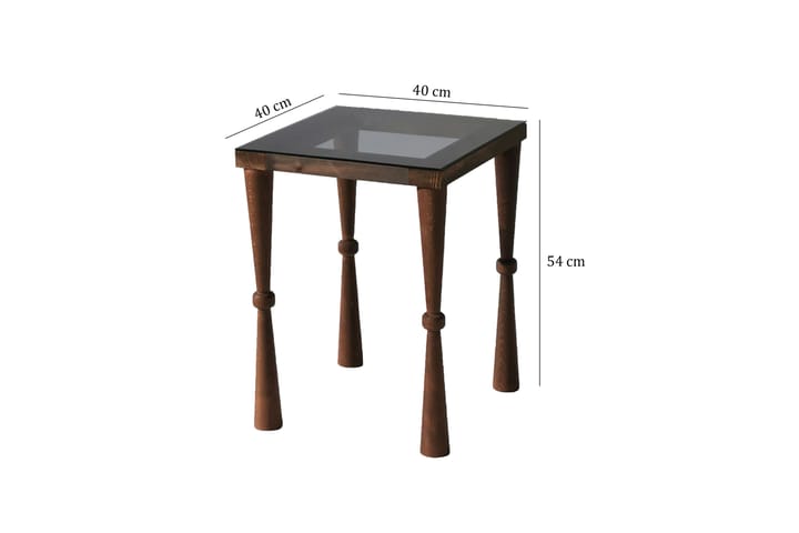 Sivupöytä Heikant 40 cm - Pähkinä - Huonekalut - Pöytä & ruokailuryhmä - Apupöytä & sivupöytä - Lamppupöytä