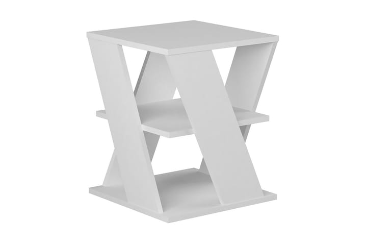 Sivupöytä Lutchan 55 cm Säilytyksellä Hylly - Valkoinen - Huonekalut - Pöytä & ruokailuryhmä - Apupöytä & sivupöytä - Tarjotinpöytä & pikkupöytä