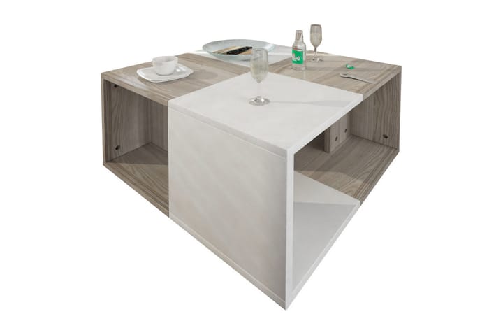 Sivupöytä Muoi Jaettava 30 cm - Valkoinen - Huonekalut - Pöytä & ruokailuryhmä - Sohvapöytä