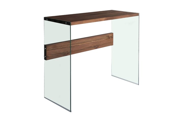 Sivupöytä Niagarania 91 cm - Tummanruskea/Karkaistu lasi - Huonekalut - Pöytä & ruokailuryhmä - Apupöytä & sivupöytä - Lamppupöytä