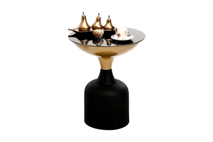 Sivupöytä Omango 42x46x42 cm Pyöreä - Kulta/Musta - Huonekalut - Pöydät & ruokailuryhmät - Apupöytä & sivupöytä - Lamppupöytä