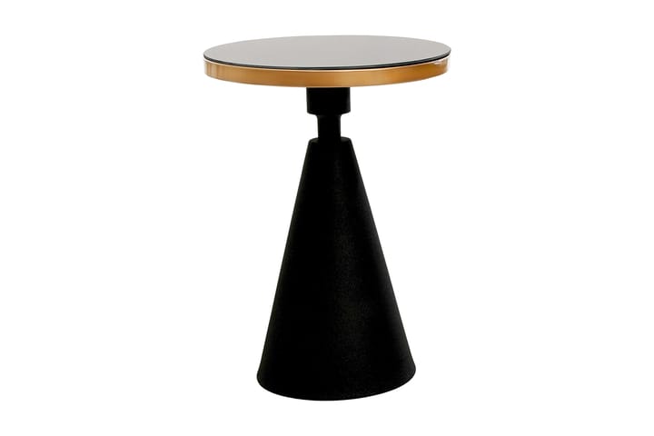 Sivupöytä Omango 42x55x42 cm Pyöreä - Kulta/Musta - Huonekalut - Pöydät & ruokailuryhmät - Apupöytä & sivupöytä - Tarjotinpöytä & pikkupöytä