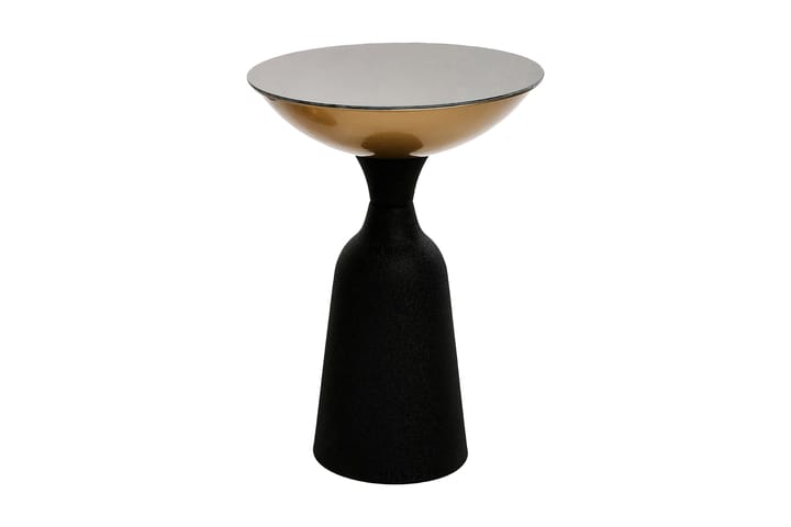 Sivupöytä Omango 42x56x42 cm Pyöreä - Kulta/Musta - Huonekalut - Pöytä & ruokailuryhmä - Apupöytä & sivupöytä - Tarjotinpöytä & pikkupöytä