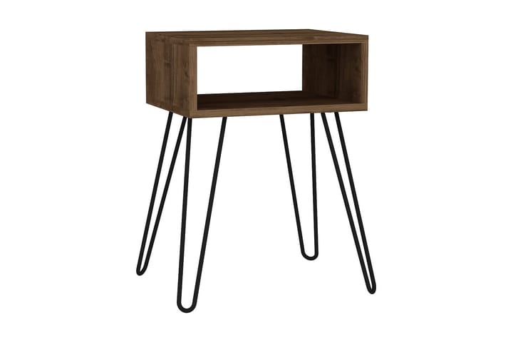 Sivupöytä Tessie 45 cm Säilytyksellä Hylly - Pähkinänruskea/Musta - Huonekalut - Pöydät & ruokailuryhmät - Sohvapöytä