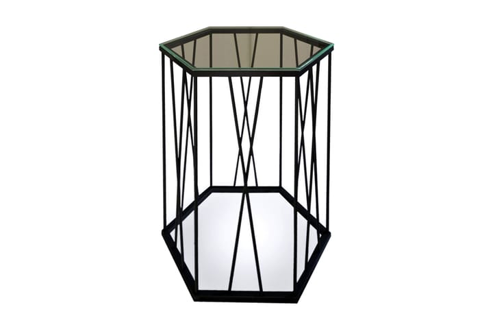 Sivupöytä Ubbeboda 40 cm Kuusikulmainen - Musta/Hopea - Huonekalut - Pöytä & ruokailuryhmä - Apupöytä & sivupöytä - Lamppupöytä